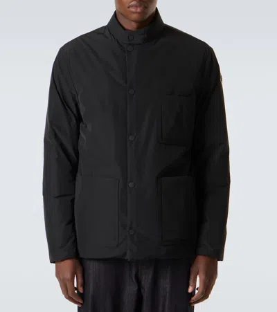 Moncler Ouille Reversible Short Down Jacket In Black