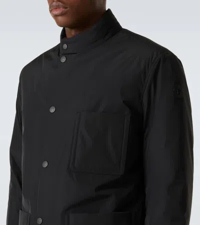 Moncler Ouille Reversible Short Down Jacket In Black