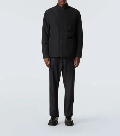 Moncler Ouille Reversible Short Down Jacket In Black