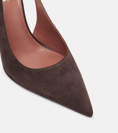 Paris Texas 105mm Slingback Pointed-toe Pumps In Brown