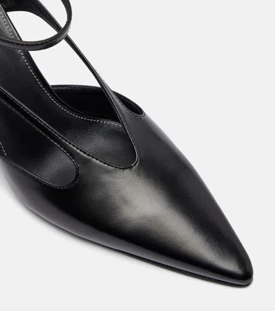 Totême Cutout Leather Pointed-toe Pumps In Black