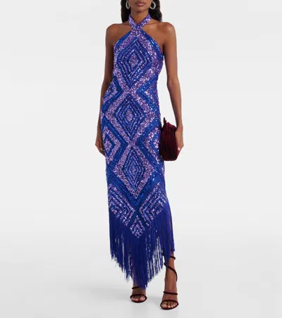 René Caovilla Spiral Design Velvet Heels With Ankle Wrap In Burgundy