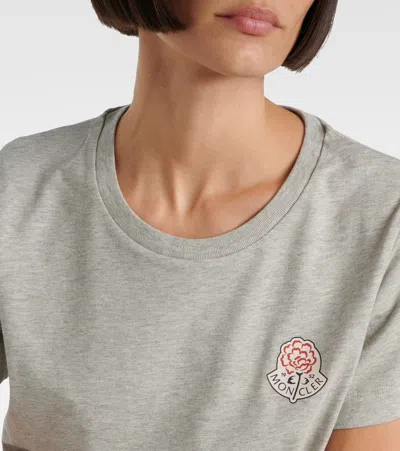Moncler Cotton Jersey T-shirt In Gray