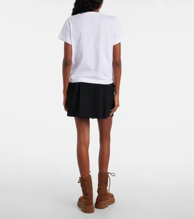 Moncler White Cotton Logo T-shirt In White