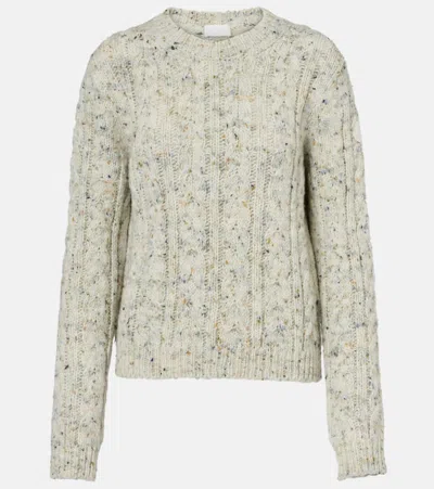 Moncler Cable-knit Wool-blend Sweater In Multi