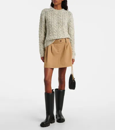 Moncler Cable-knit Wool-blend Sweater In Multi