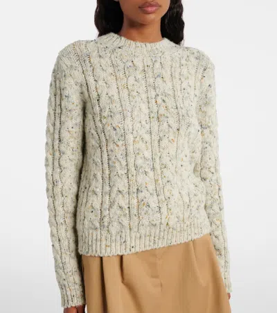Moncler Cable-knit Wool-blend Sweater In Multi