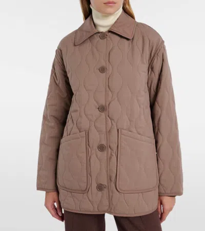 Varley Wilson Quilted Jacket In Brown