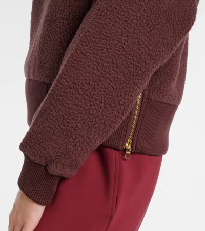 Varley Roselle Recycled Polyester Fleece Half Zip Pullover In Brown