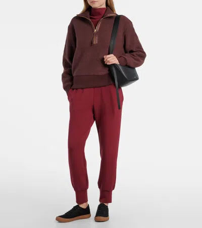 Varley Roselle Recycled Polyester Fleece Half Zip Pullover In Brown