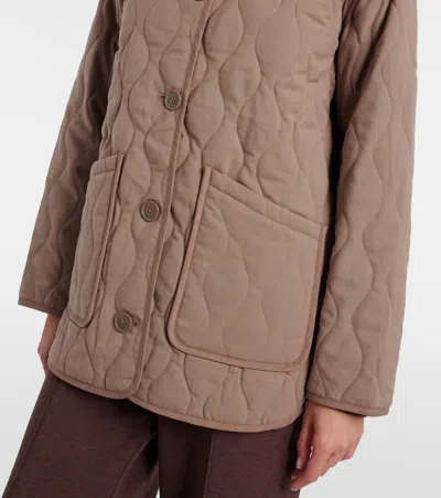 Varley Wilson Quilted Jacket In Brown