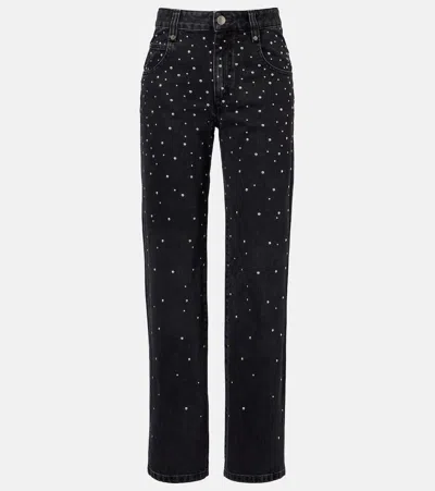 Isabel Marant Étoile Brinsa Festive Studded Straight Leg In Black
