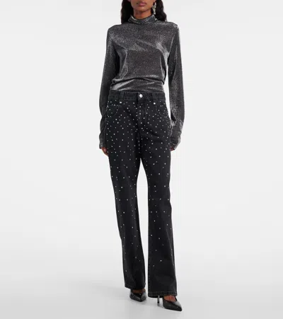 Isabel Marant Étoile Brinsa Festive Studded Straight Leg In Black