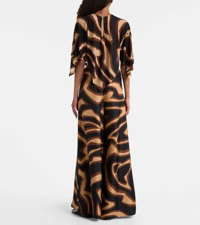 Pucci Labirinto Wool-blend Blouse In Brown