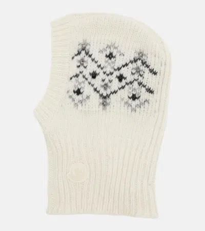 缀饰羊驼毛与羊毛混纺滑雪面罩