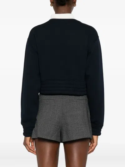 Sandro Sweatshirtjacke Mit Reissverschluss In Blue
