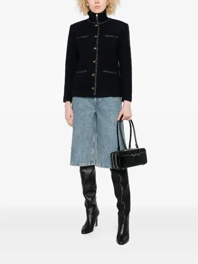 Sandro Jeans-shorts Mit Acid-wash-effekt In Blue