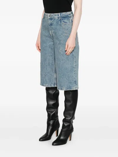 Sandro Jeans-shorts Mit Acid-wash-effekt In Blue