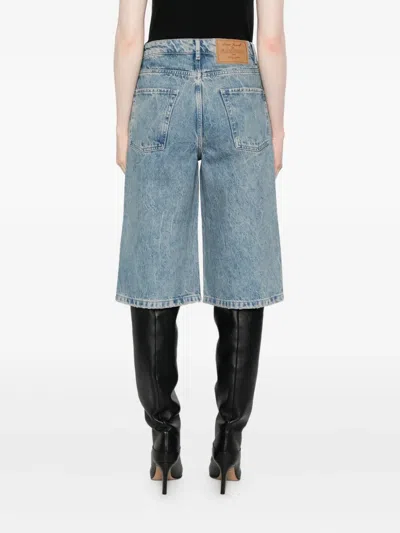 Sandro Jeans-shorts Mit Acid-wash-effekt In Blue
