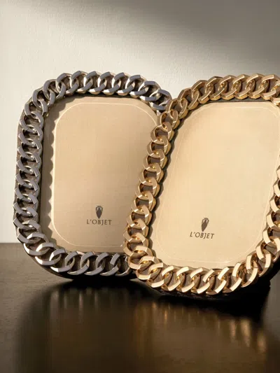 L'objet Cuban Link Bilderrahmen In Gold