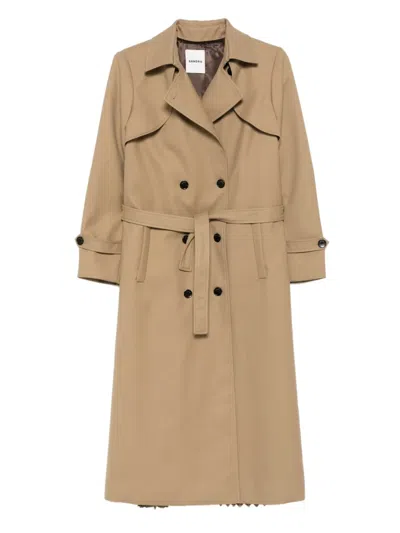 Sandro Trenchcoat Mit Gürtel In Brown