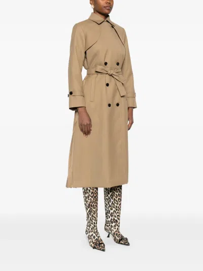 Sandro Trenchcoat Mit Gürtel In Brown