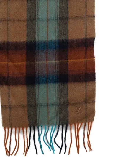 Lyle & Scott Logo-embroidered Scarf In Multi