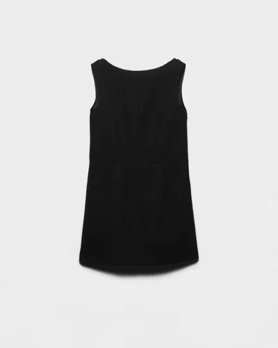 Prada Short Natté Dress In Black