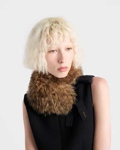 Prada Short Natté Dress In Black