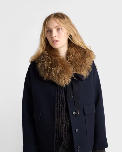 Prada Buttoned Reversible Jacket In Black