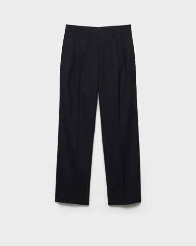Prada Wool Rush Stitch Pants In Blue
