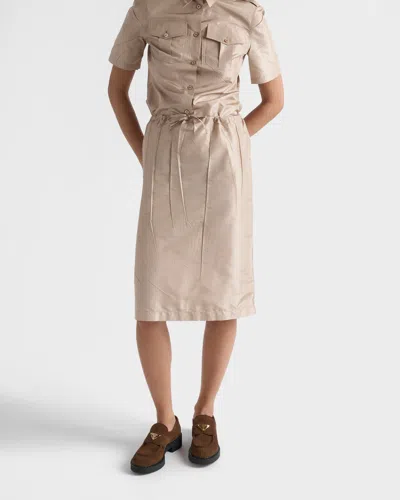 Prada Chocolate Suede Loafers In Multi