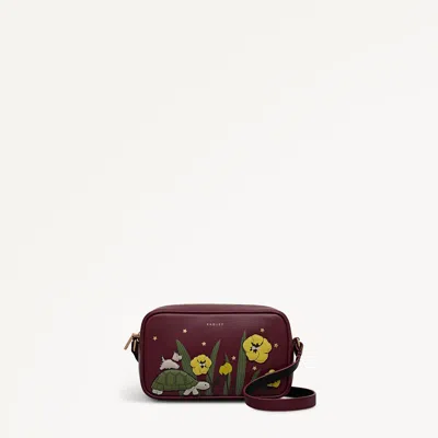 Radley London Dark Cherry Small Ziptop Cross Body Bag In Burgundy