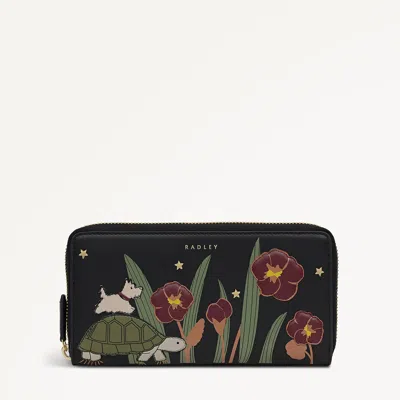 Radley London Black Large Zip Around Wallet In Black