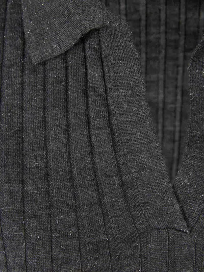 Peserico Merino Wool Sweater In Gray