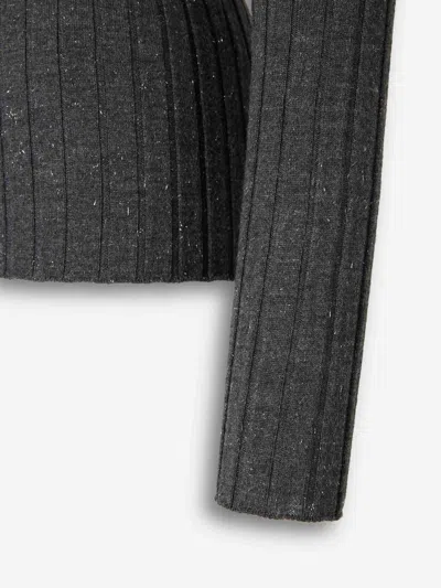 Peserico Merino Wool Sweater In Gray