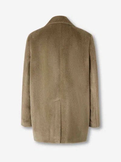 Peserico Welt-pocket Wool Coat In Brown