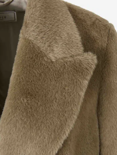 Peserico Welt-pocket Wool Coat In Brown