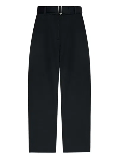 Studio Nicholson Contemporary Wide-leg Trousers Featuring Buckle In Blue