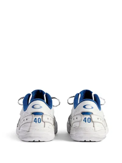 Balenciaga Coastal Inspired Sneakers Featuring Textured Sole In White