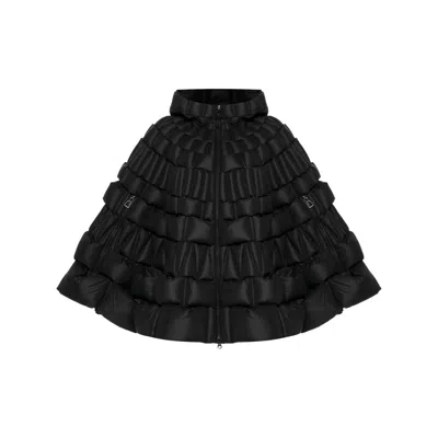 Raxxy 3d Diamond Down Coat In Black