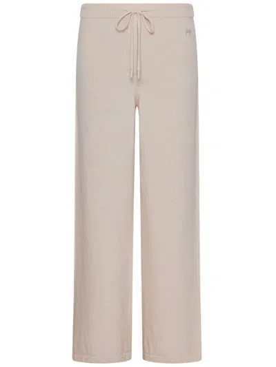 Marella Virgin Wool Knitted Trousers In Neutral