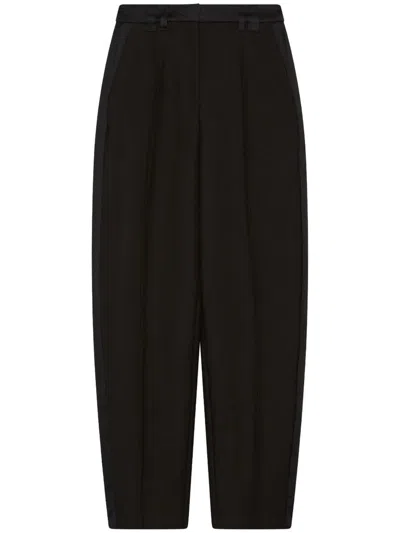 Marella X Stella Maxwell Smoking Barrel-leg Trousers In Black