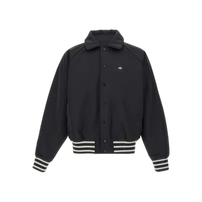 Adidas Originals Logo-detail Bomber Jacket In Black