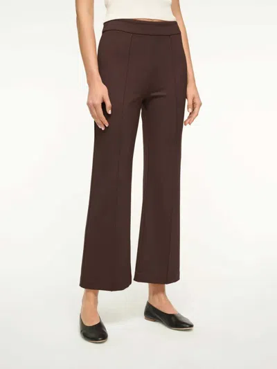 Staud Pantalone Knack Dark Chocolate In Brown