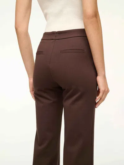 Staud Pantalone Knack Dark Chocolate In Brown