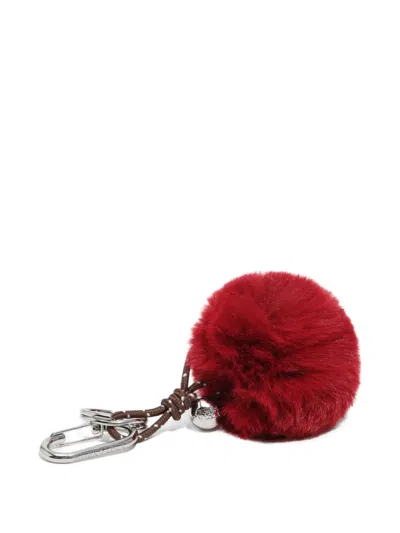 Bimba Y Lola Pom-pom Keyring In Red