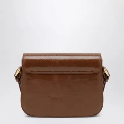 Apc A.p.c. Grace Small Foldover Top Crossbody Bag In Brown