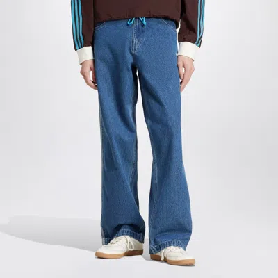 Adidas Originals Firebird Washed Straight-leg Jeans In Blue