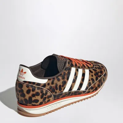 Adidas Originals Womens Adidas Sl 72 Leopard-print Suede And Mesh Low-top Trainers In Black